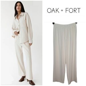 ✨️HP✨️ OAK & FORT • Pull-on Slacks, High Rise, Wide Leg, Flowy, Size Medium, NWT